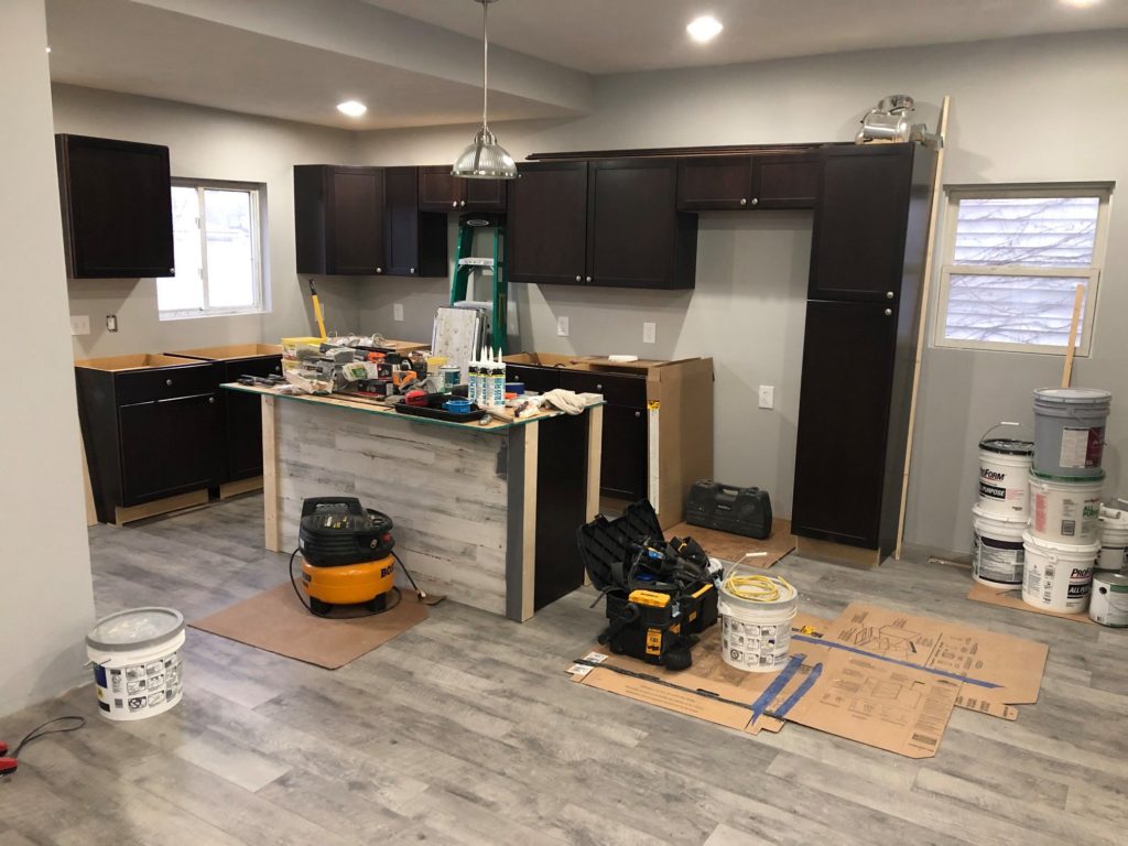 kitchen under construction