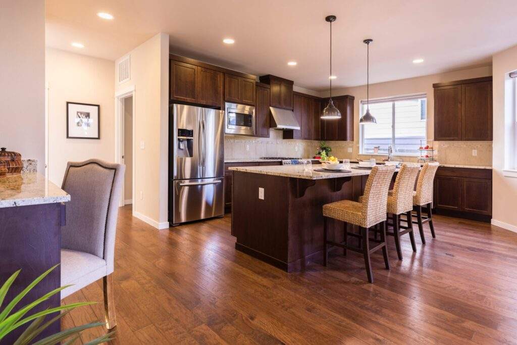 hardwood flooring in kitchen