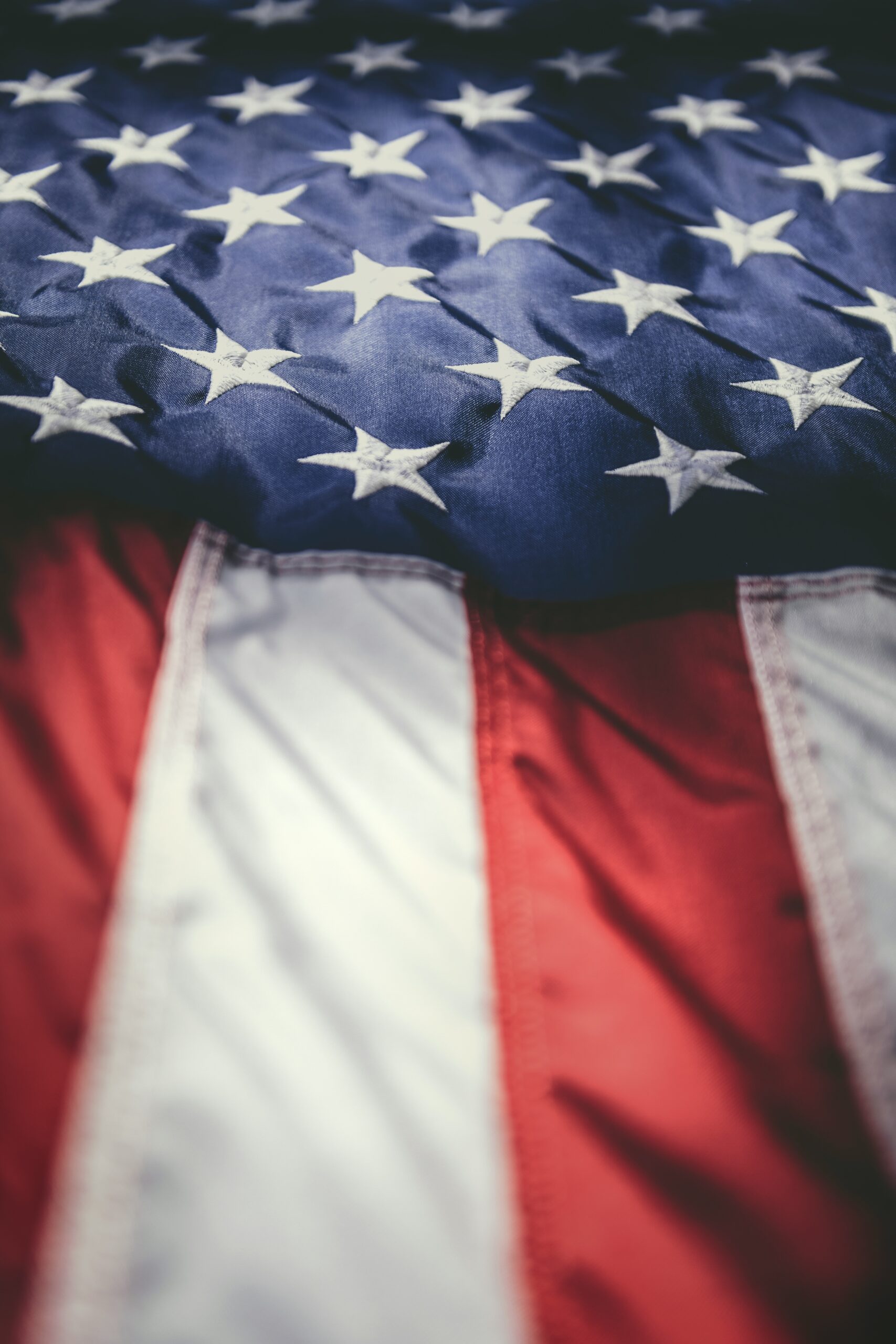 American Flag Close Up Shot