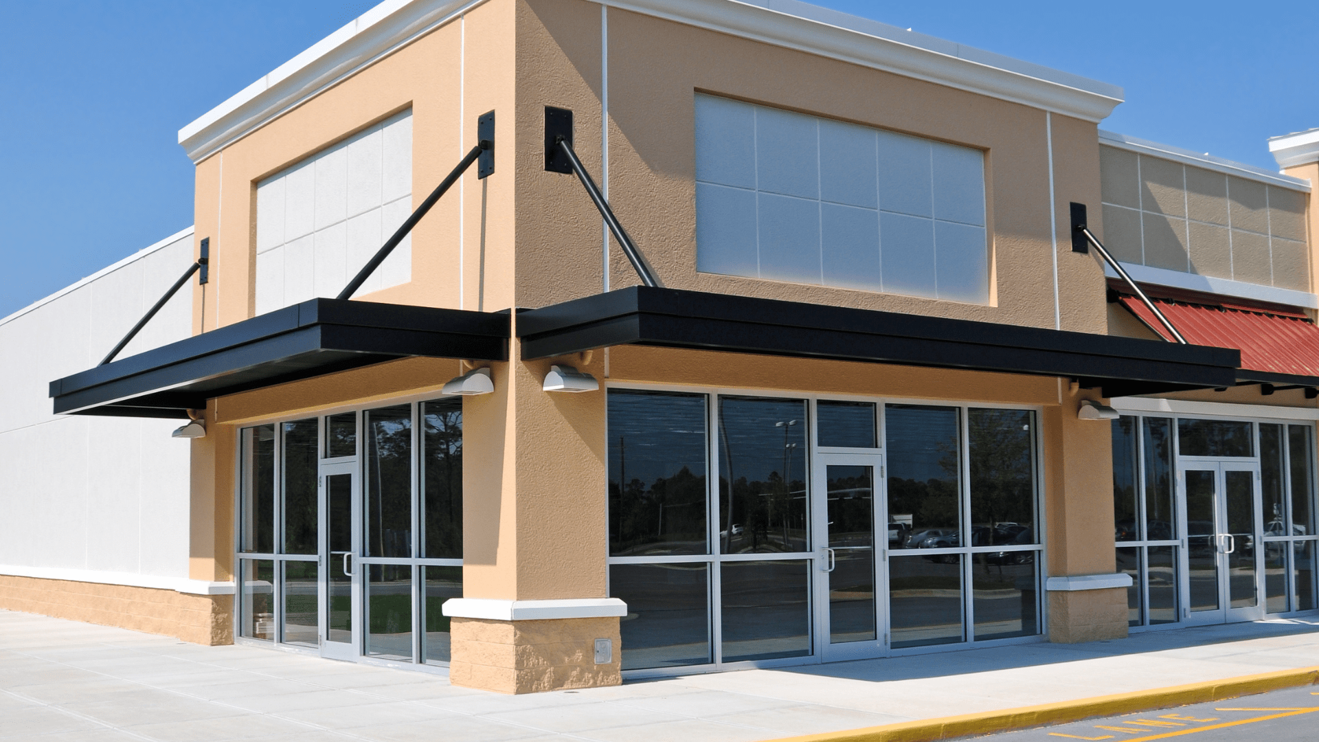 Commercial building exterior, suitable for fire damage restoration services in Pittsburgh.